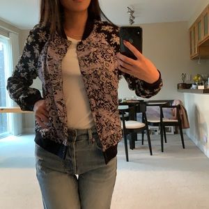 Free People - button up bomber jacket